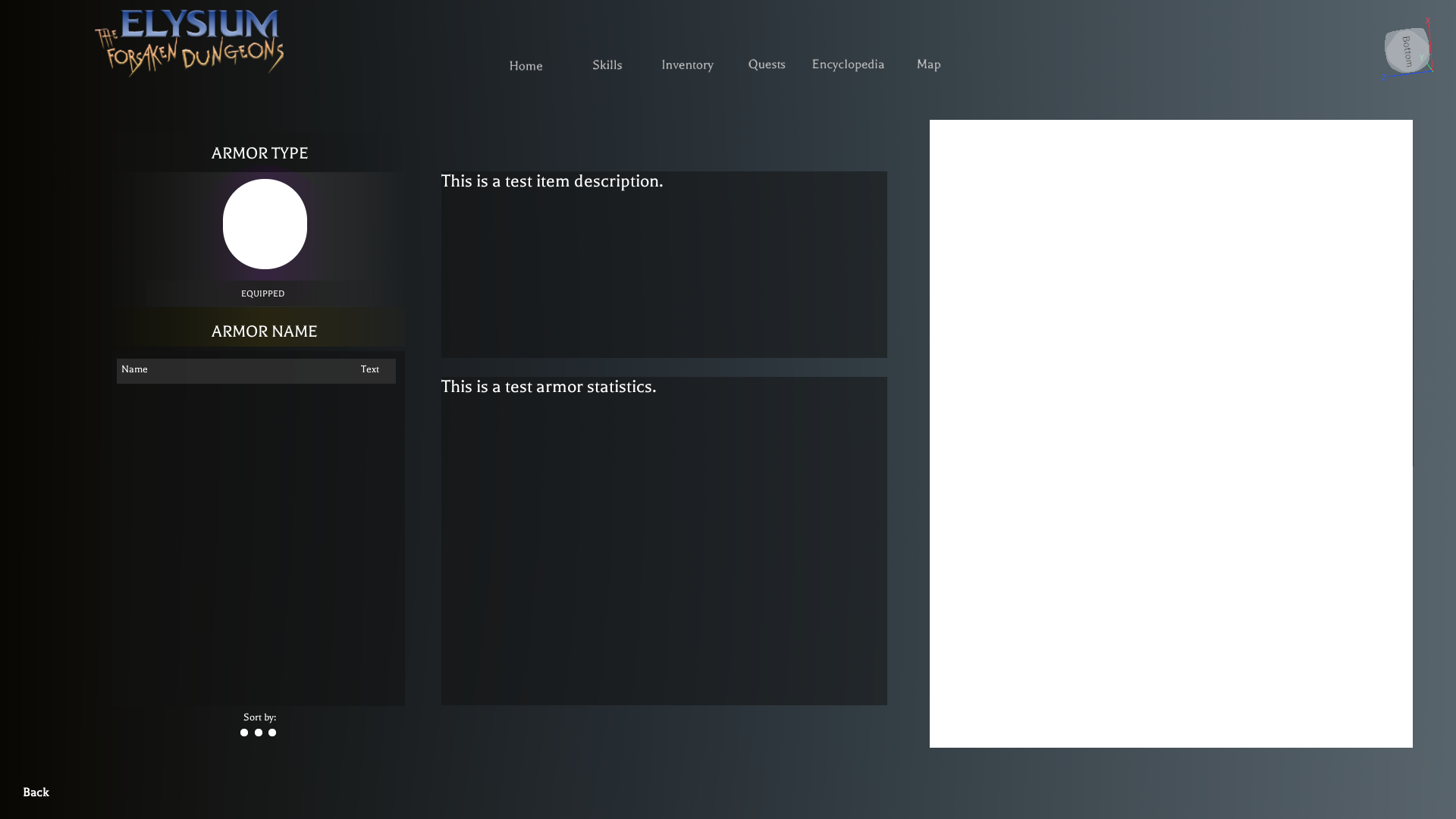 New armor page for the avatar