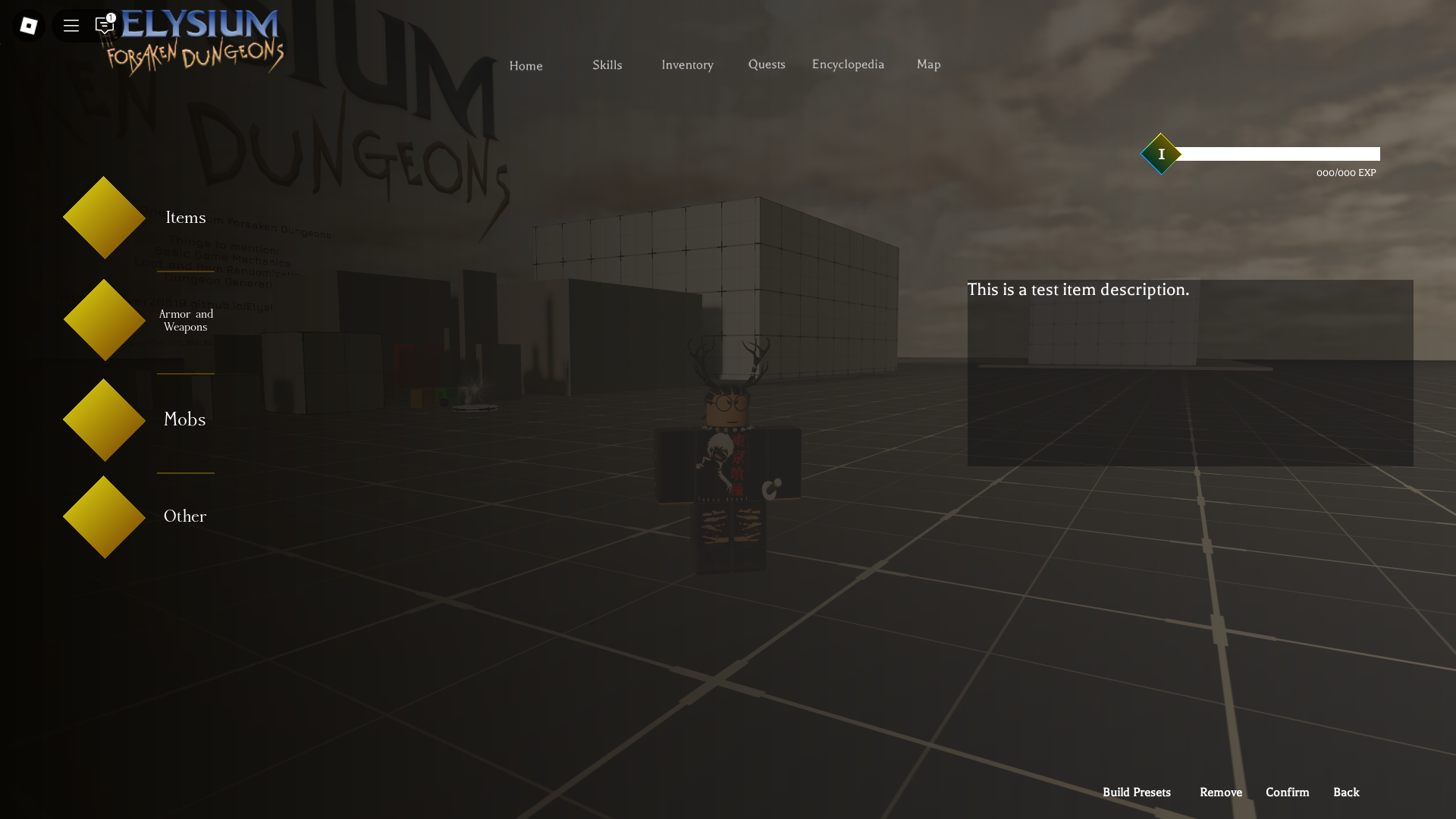 Updated inventory menu